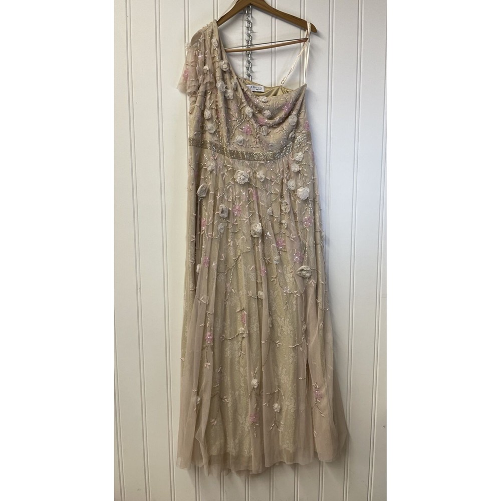 Mac Duggal Women's Floral Embellished One Shoulder A Line Gown Size 18 $998 - Picture 4 of 14